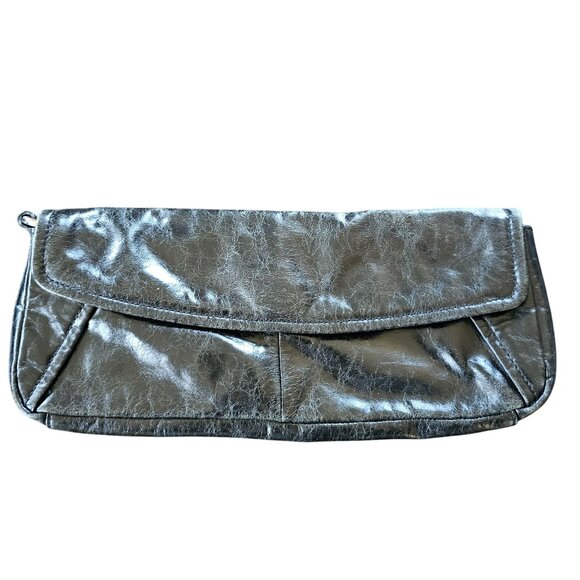 Kenneth Cole Distressed Clutch Purse with Wristlet Nice thicker Leather - Picture 3 of 13